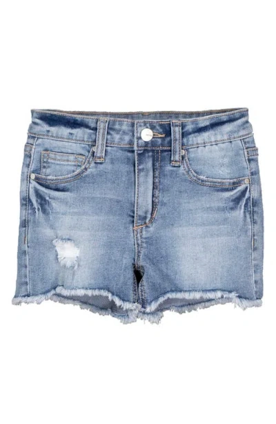 Joe's Kids' Jessie Frayed Cutoff Denim Shorts In Medium Wash