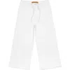 Joe's Kids' Mia Wide Leg Crop Jeans In White