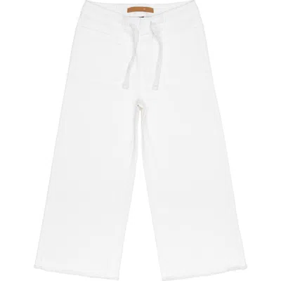 Joe's Kids' Mia Wide Leg Crop Jeans In White