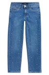 Joe's Kids' Sadie Faux Pearl Straight Leg Jeans In Blue