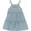 Joe's Kids' Tiered Denim Dress In Bleach Wash