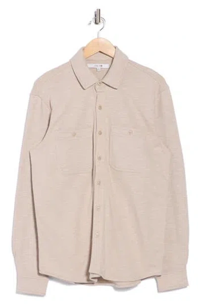 Joe's Knit Stretch Cotton Work Shirt In Gray