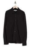 Joe's Knit Stretch Cotton Work Shirt In Black