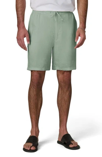 Joe's Linen Drawstring Shorts In Green