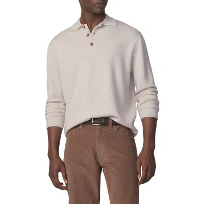 Joe's Long Sleeve Merino Wool Polo In Neutral