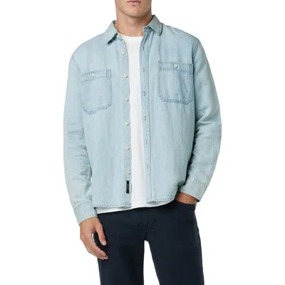 Joe's Lou Indigo Cotton & Linen Button-up Shirt In Blue