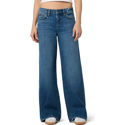 Joe's Low Rise Wide Leg Jeans In Blue