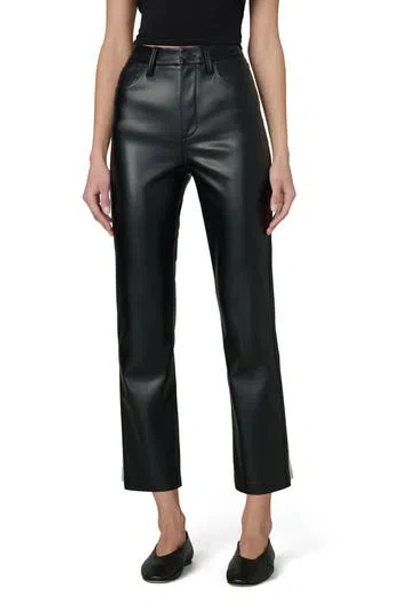 Joe's Lyra Slim Ankle Faux Leather Pants In Black