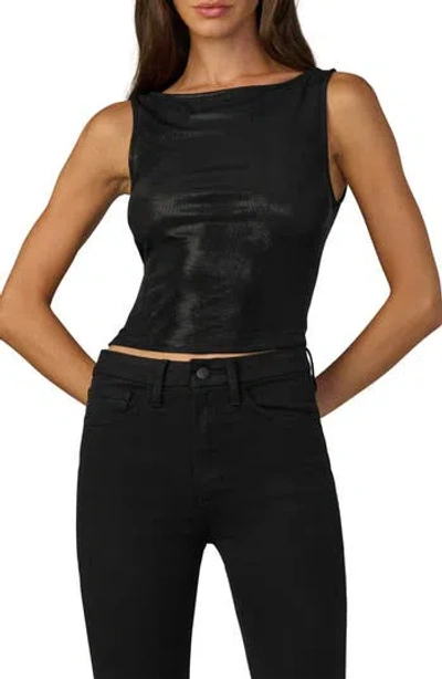 Joe's Metallic Boatneck Tank In Black
