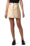 Joe's Metallic Faux Leather Miniskirt In Gold