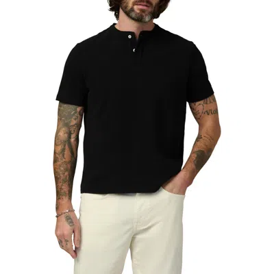 Joe's Modern Cotton Piqué Henley In Black