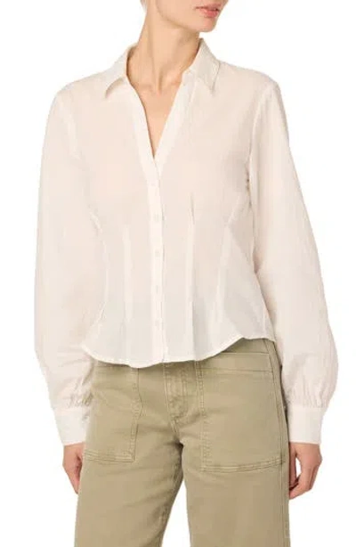 Joe's Pleated Long Sleeve Button-up Shirt In Neutral