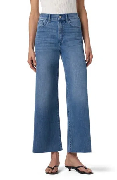 Joe's Raw Hem Ankle Wide Leg Jeans In Blue