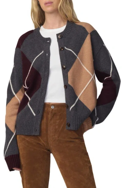 Joe's Relaxed Fit Argyle Cardigan In Multi
