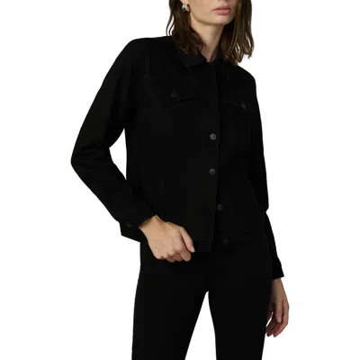 Joe's Relaxed Stretch Cotton Button-up Jacket In Black Rinse