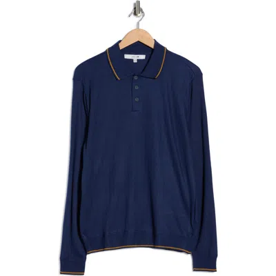 Joe's Rib Polo Sweater In Blue