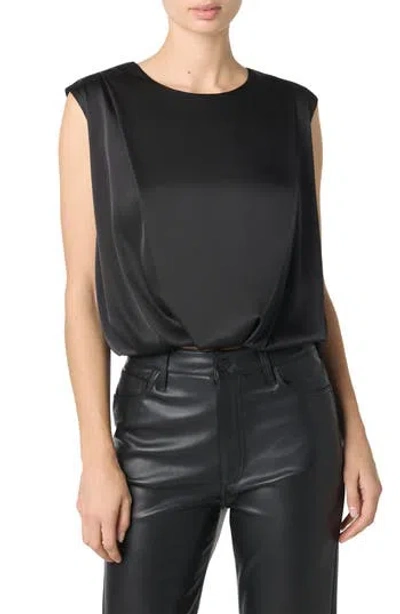 Joe's Satin Sleeveless Top In Black