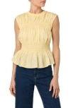 Joe's Sleeveless Cotton Voile Peplum Top In Anise Flower