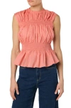 Joe's Sleeveless Cotton Voile Peplum Top In Lantana