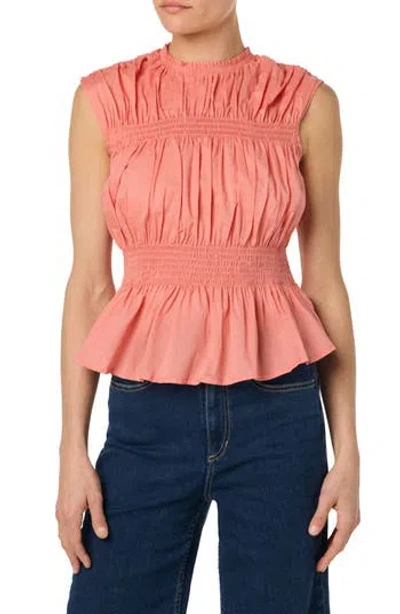 Joe's Sleeveless Cotton Voile Peplum Top In Lantana