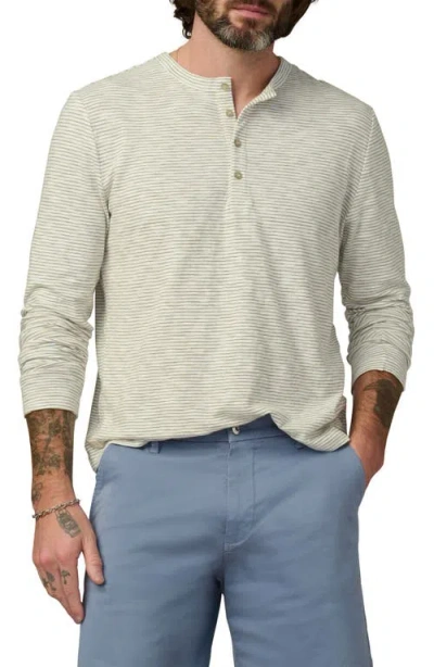 Joe's Stripe Long Sleeve Henley In Multi