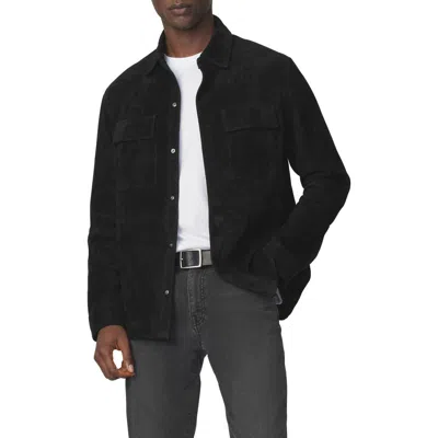 Joe's Suede Snap-up Overshirt In Multi