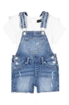 Joe's T-shirt & Overalls Set In Blue
