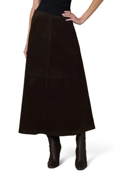 Joe's Tavi Faux Suede Midi Skirt In Black