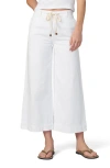 Joe's The Addison Low Rise Cotton Blend Ankle Wide Leg Pants In White