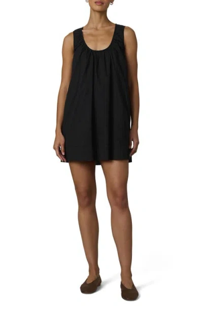 Joe's The Ana U-neck Sleeveless Cotton Voile Minidress In Black