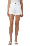 Joe's The Avery High Waist Denim Trouser Shorts In White