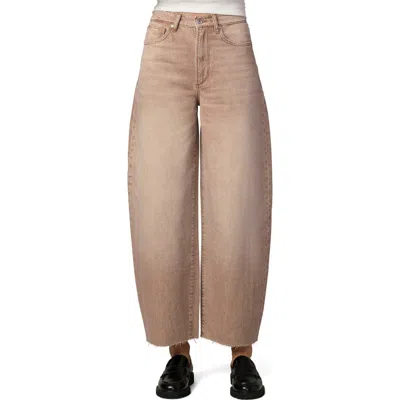 Joe's The Billie Raw Hem Crop Barrel Jeans In Neutral