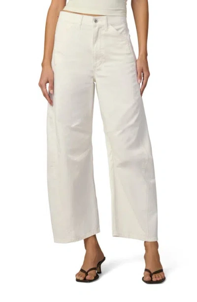Joe's The Bowie High Waist Ankle Barrel Jeans In White
