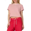 Joe's The Boxy Crop T-shirt In Red