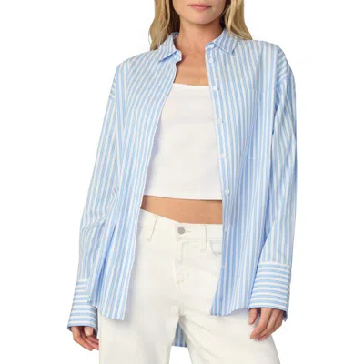 Joe's The Boyfriend Button Down Top In Blue