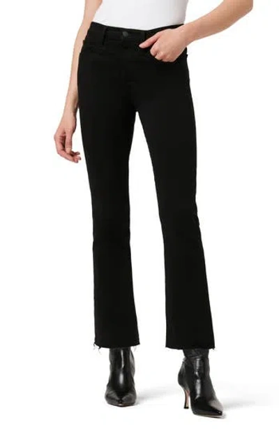 Joe's The Callie Raw Hem Crop Bootcut Jeans In Black