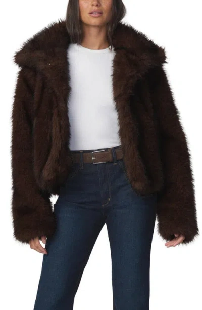 Joe's The Cozy Faux Fur Coat In Brown