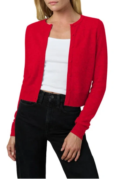 Joe's The Dani Crop Cashmere Cardigan In Brown