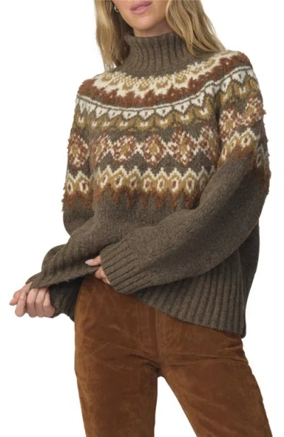 Joe's The Elva Fair Isle Mock Neck Sweater In Multi