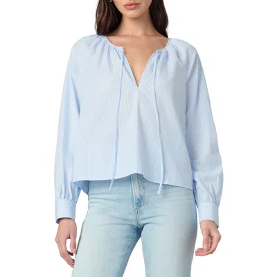 Joe's The Everyday Split Neck Top In Blue