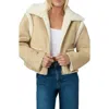 Joe's The Halle Reversible Faux Shearling Jacket In Neutral