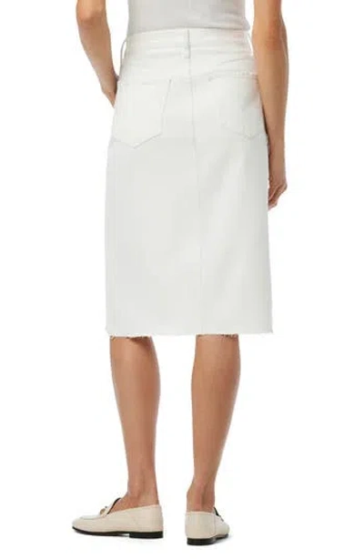 Joe's The Joplin Raw Hem Midi Denim Skirt