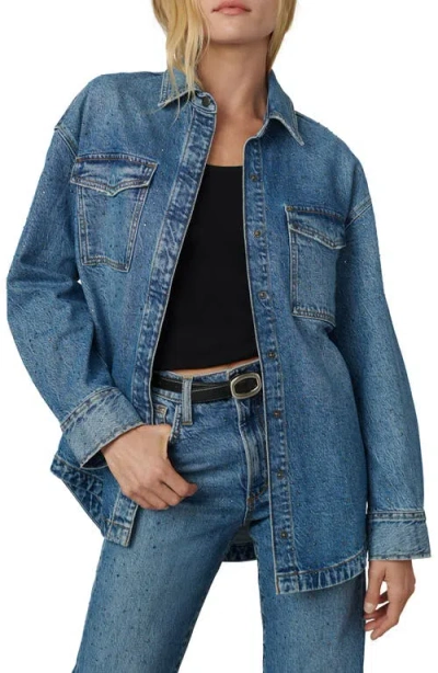 Joe's The Katrina Studded Denim Shirt Jacket In Stargazes