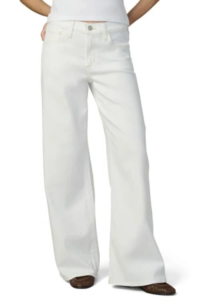 Joe's The Lou Lou Low Rise Wide Leg Jeans In White