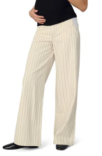 Joe's The Lou Lou Stripe Low Rise Wide Leg Maternity Jeans In Multi