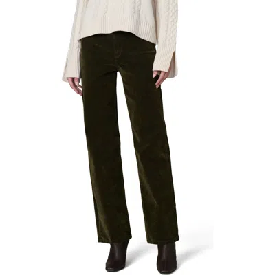 Joe's The Margot Flocked High Waist Straight Leg Jeans In Green