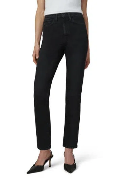 Joe's The Margot High Waist Ankle Slim Straight Leg Jeans In Black