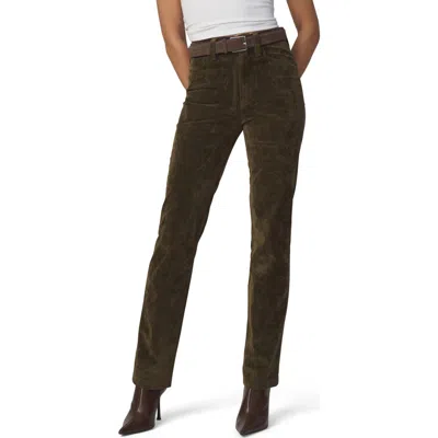 Joe's The Margot High Waist Slim Faux Suede Jeans In Brown
