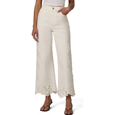 Joe's The Mia Embroidered High Waist Ankle Straight Leg Jeans In Neutral