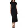 Joe's The Mia Scrunch Off-the-shoulder Midi Dress In Black